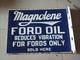 Porcelain Magnolene Enamel Sign 18x24 Inches Double Sided With Flange