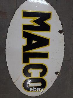 Porcelain Malco Enamel Sign 40x20 Inches Double Sided