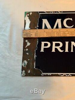 Porcelain McCall Printed Patterns Double Sided Flange Advertising Sign