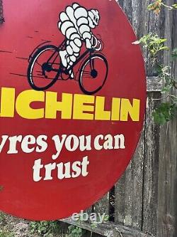 Porcelain Michelin Double Sided Advertising Sign 30 Inches? Fast Ship