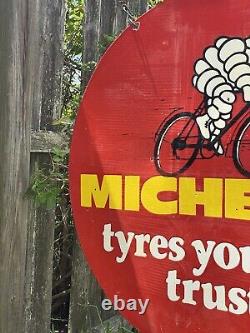 Porcelain Michelin Double Sided Advertising Sign 30 Inches? Fast Ship