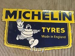 Porcelain Michelin Enamel Sign 36x22 Inches Double Sided