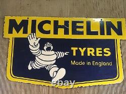 Porcelain Michelin Enamel Sign 36x22 Inches Double Sided