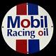 Porcelain Mobil Racing Oil Enamel Sign 30x30 Inches Double Sided