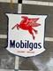 Porcelain Mobilgas Enamel Double Sided Sign 24x24 Inches