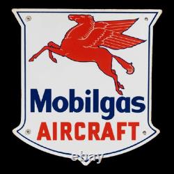 Porcelain Mobilgas Enamel Sign 36x36 Inches Double Sided