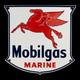 Porcelain Mobilgas Marine Enamel Sign 36x36 Inches Double Sided