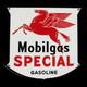 Porcelain Mobilgas Special Enamel Sign 36x36 Inches Double Sided