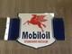 Porcelain Mobiloil Enamel Sign 22x16 Inches Double Sided With Flange