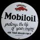 Porcelain Mobiloil Enamel Sign 30x30 Inches Double Sided