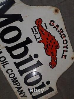 Porcelain Mobiloil Enamel Sign 36x24 Inches Double Sided