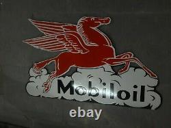 Porcelain Mobiloil Enamel Sign Size 42 x 25 Inches double sided