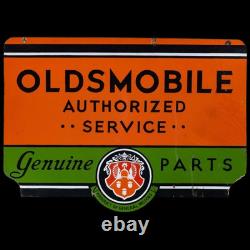 Porcelain Oldsmobile Enamel Sign 42x24 Inches Double Sided