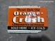 Porcelain Orange Crush Enamel Sign 18x13 Inches Double Sided With Flange