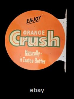 Porcelain Orange Crush Enamel Sign 18x18 Inches Double Sided