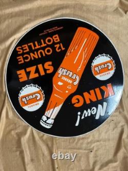 Porcelain Orange Crush Enamel Sign Size 30''X30''Inches Double Sided