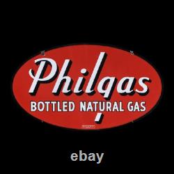 Porcelain Philgas Enamel Sign 36x18 Inches Double Sided
