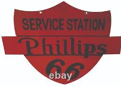 Porcelain Phillips Enamel Sign 36x25 Inches Double Sided