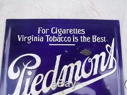 Porcelain Piedmont Virginia Cigarette Tobacco Double Sided Sign Gas Oil