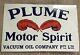 Porcelain Plume Enamel Sign 18x 26 Inches Double Sided With Flange