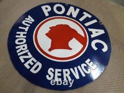 Porcelain Pontiac Enamel Sign 30x30 Inches Double Sided