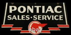 Porcelain Pontiac Enamel Sign Size 42x24 Inches Double Sided