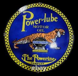Porcelain Power-lube Enamel Sign 30x30 Inches Double Sided
