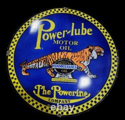 Porcelain Power-lube Enamel Sign 30x30 Inches Double Sided