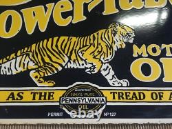 Porcelain Powerlube Enamel Sign 36x20 Inches Double Sided