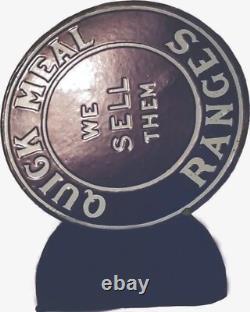 Porcelain Quick Meal Enamel Sign 16 Inches Double Sided