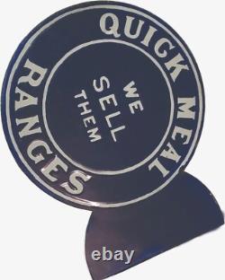 Porcelain Quick Meal Enamel Sign 16 Inches Double Sided