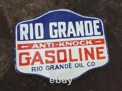 Porcelain Rio Grande Enamel Sign 24x20 Inches Double Sided