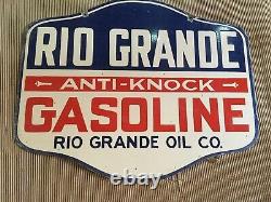 Porcelain Rio Grande Enamel Sign 24x24 Inches Double Sided