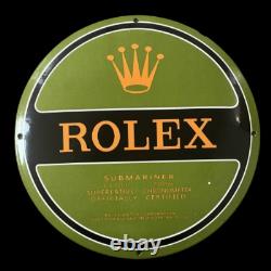 Porcelain Rolex Enamel Sign 30x30 Inches Double Sided