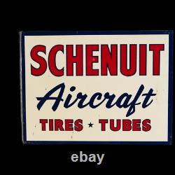Porcelain Schenuit Aircraft Enamel Sign 22x18 Double Sided With Flange