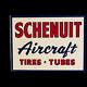 Porcelain Schenuit Aircraft Enamel Sign 22x18 Double Sided With Flange