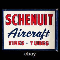 Porcelain Schenuit Aircraft Enamel Sign 22x18 Double Sided With Flange