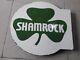 Porcelain Shamrock Enamel Sign 18x18 Inches Double Sided With Flange