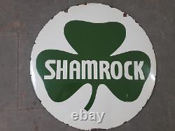 Porcelain Shamrock Enamel Sign 30x30 Inches Double Sided