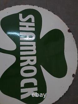 Porcelain Shamrock Enamel Sign 30x30 Inches Double Sided