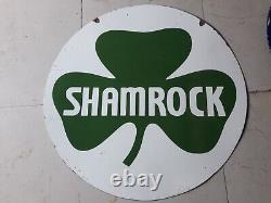 Porcelain Shamrock Enamel Sign 36x36 Inches Double Sided