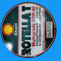 Porcelain Shell Rotellat Enamel Sign Size 30x30 Inches Double Sided