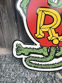 Porcelain Sign RAT FINK Ed Big Daddy Roth 40 Double Sided Sign