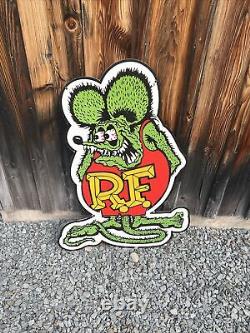 Porcelain Sign RAT FINK Ed Big Daddy Roth 40 Double Sided Sign