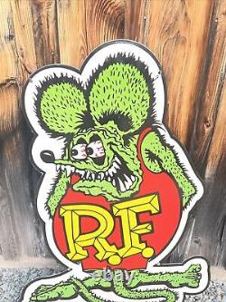 Porcelain Sign RAT FINK Ed Big Daddy Roth 40 Double Sided Sign