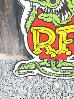 Porcelain Sign RAT FINK Ed Big Daddy Roth 40 Double Sided Sign