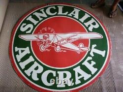 Porcelain Sinclair Aircraft Enamel Sign 36x36 Inches Double Sided