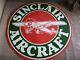 Porcelain Sinclair Aircraft Enamel Sign 36x36 Inches Double Sided