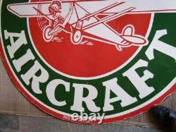 Porcelain Sinclair Aircraft Enamel Sign 36x36 Inches Double Sided