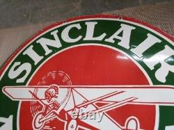 Porcelain Sinclair Aircraft Enamel Sign 36x36 Inches Double Sided